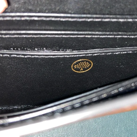 NWT $495 Mulberry Sadie Logo Plaque Flap Wallet Brown